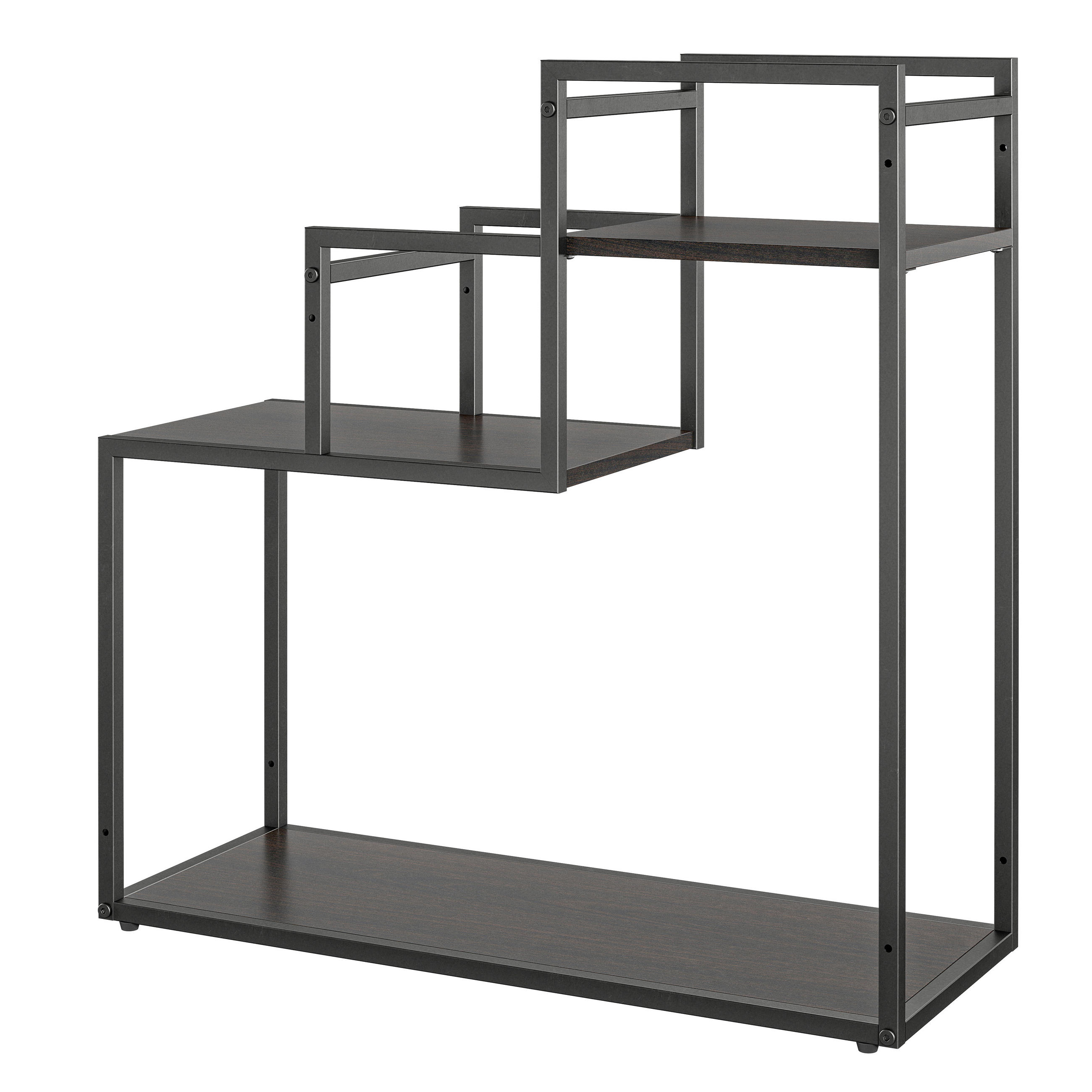 BLUMENSTÄNDER Metall  - Dunkelbraun, Design, Metall (58/58/23cm) - MID.YOU