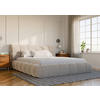 POLSTERBETT 180/200 cm,  in Beige, Lattenrost, Bettkasten,  - Beige/Schwarz, Design, Holz/Textil (180/200cm) - Chameo