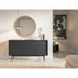 SIDEBOARD Schwarz  - Goldfarben/Schwarz, Design, Holzwerkstoff/Metall (154/82/39cm) - Xora