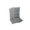 SESSELAUFLAGENSET Ornament  - Blau/Hellgrau, Basics, Textil (50/7/120cm)