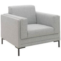 SESSEL in Webstoff Silberfarben  - Silberfarben/Schwarz, Design, Textil/Metall (97/82/90cm) - LOOKS by W.Joop