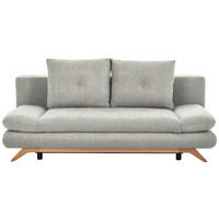 KANAPÉÁGY textil bézs  - bézs/bükkszínű, Konventionell, textil/fa (205/86/94cm) - Carryhome