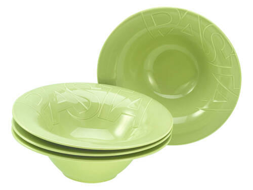PASTATELLERSET Porzellan 4-teilig  - Grün, Trend, Keramik (27cm) - Creatable