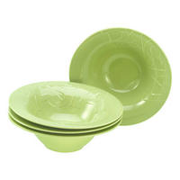 PASTATELLERSET Porzellan 4-teilig  - Grün, Trend, Keramik (27cm) - Creatable