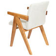 ARMLEHNSTUHL in Holz, Textil Beige  - Eichefarben/Beige, KONVENTIONELL, Holz/Textil (53,5/83/62cm) - Linea Natura