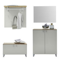 GARDEROBE 4-teilig  in 200/192/36 cm  - Sandfarben/Eichefarben, Design, Holz/Holzwerkstoff (200/192/36cm) - Dieter Knoll