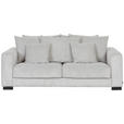 2,5-SITZER in Cord Greige  - Greige/Schwarz, KONVENTIONELL, Holz/Textil (203/83/126cm) - Hom`in