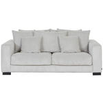 2,5-SITZER in Cord Greige  - Greige/Schwarz, KONVENTIONELL, Holz/Textil (203/83/126cm) - Hom`in
