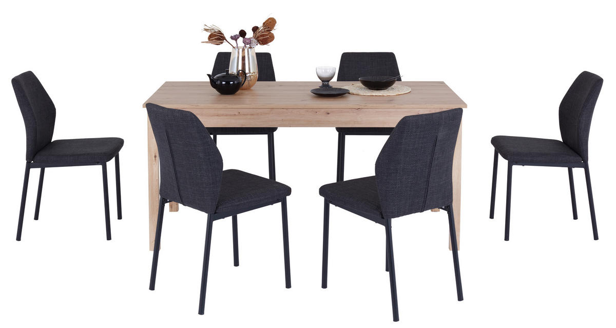 ESSTISCH Eiche Artisan rechteckig  ausziehbar  - Eiche Artisan, KONVENTIONELL, Holzwerkstoff (160-230/80/76cm) - home24