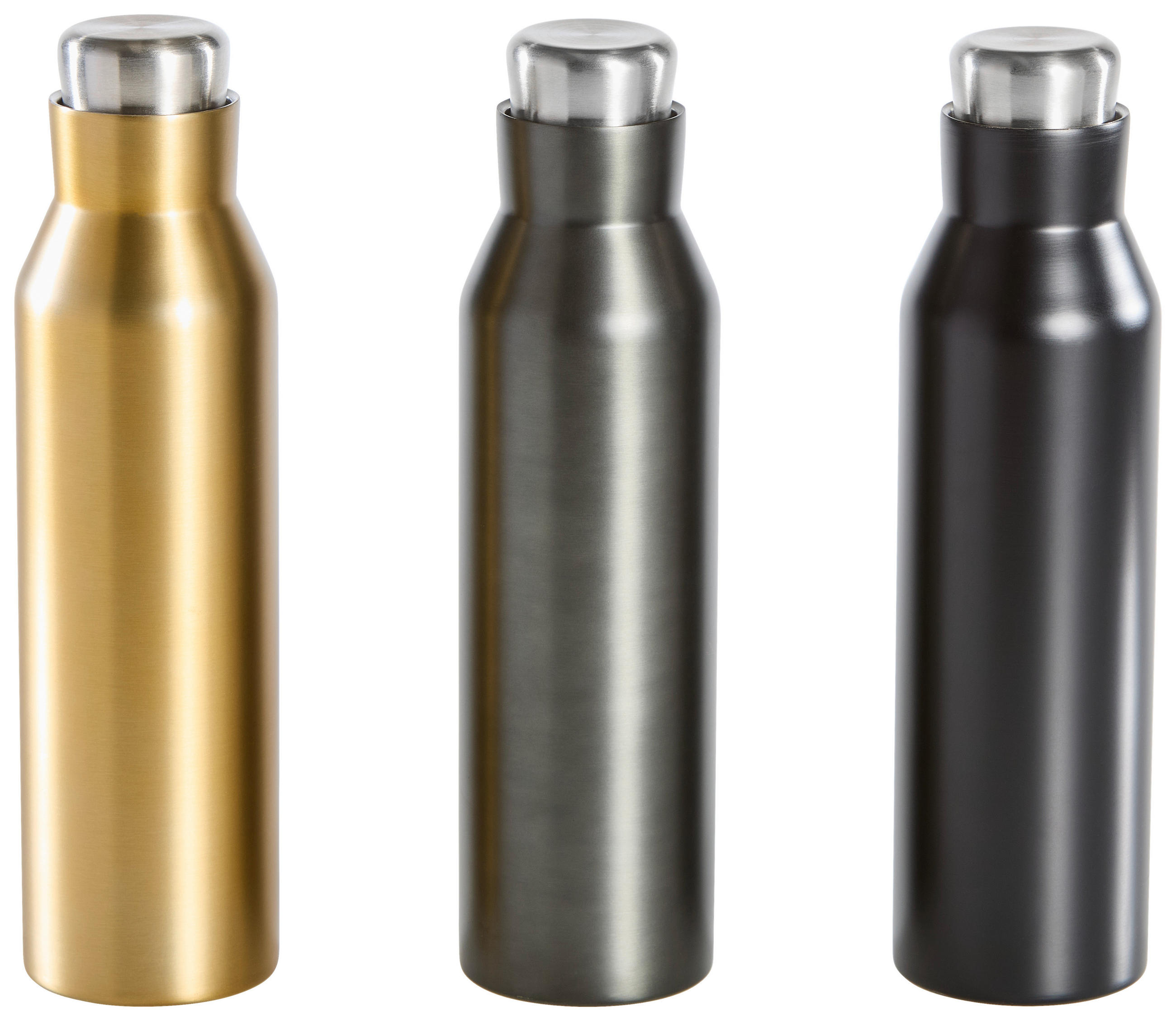 ISOLIERFLASCHE 0,5 L  - Edelstahlfarben/Dunkelgrau, Trend, Kunststoff/Metall (6,9/26,0cm) - Homeware Profession.