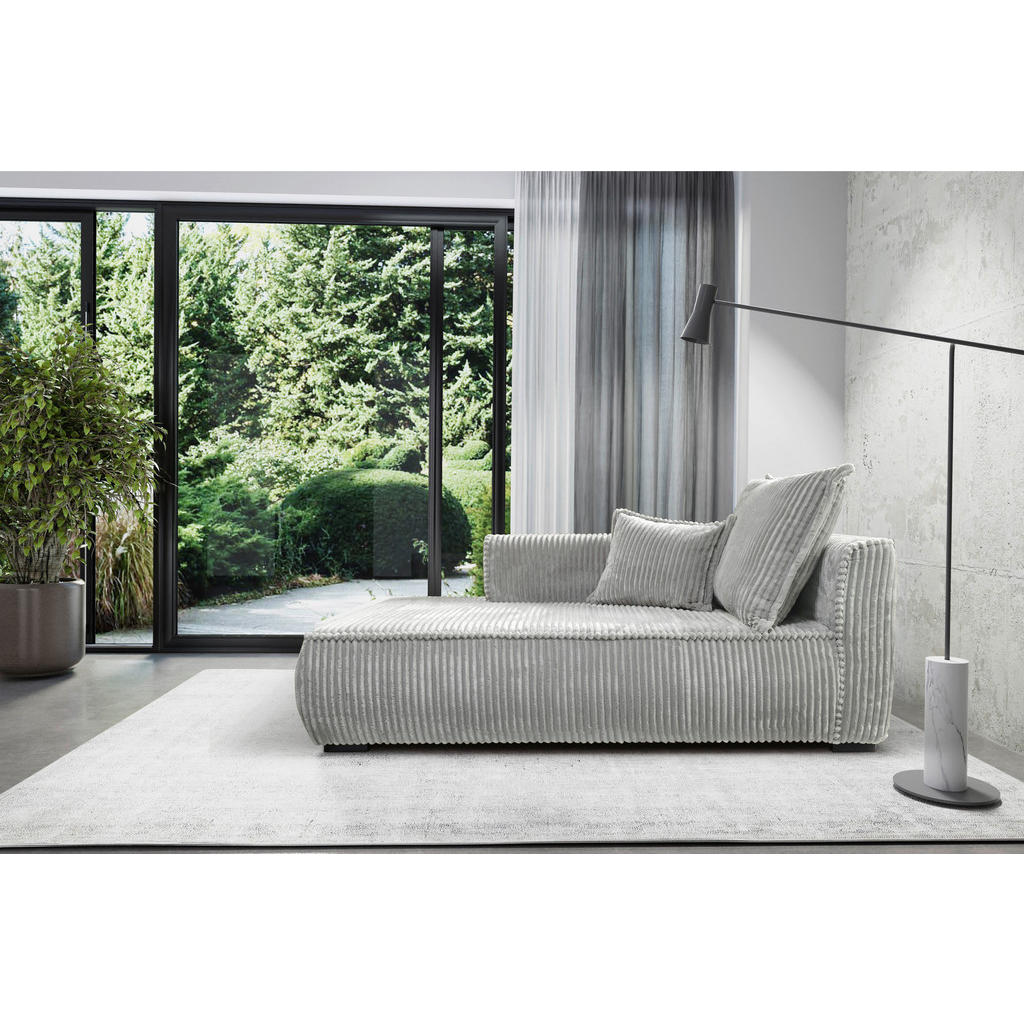 Thumbnail - Mid.you Récamiere, Hellgrau, Textil, Kiefer, 207x75x121 cm, Made in EU, Wohnzimmer, Sofas & Couches, Sofas, Recamieren