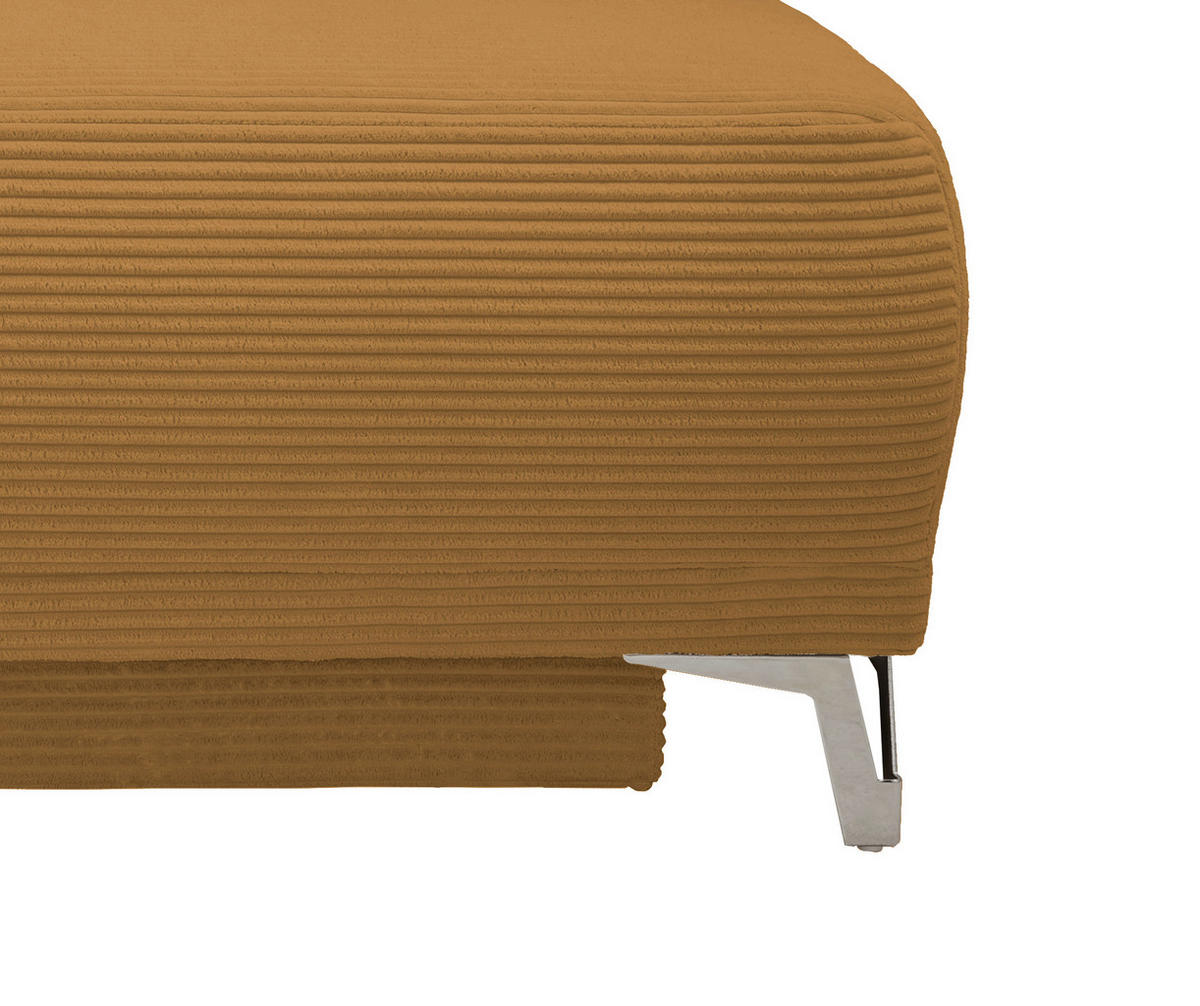 SCHLAFSOFA in Cord Goldfarben  - Chromfarben/Goldfarben, Modern, Textil/Metall (198/90/100cm) - Livetastic