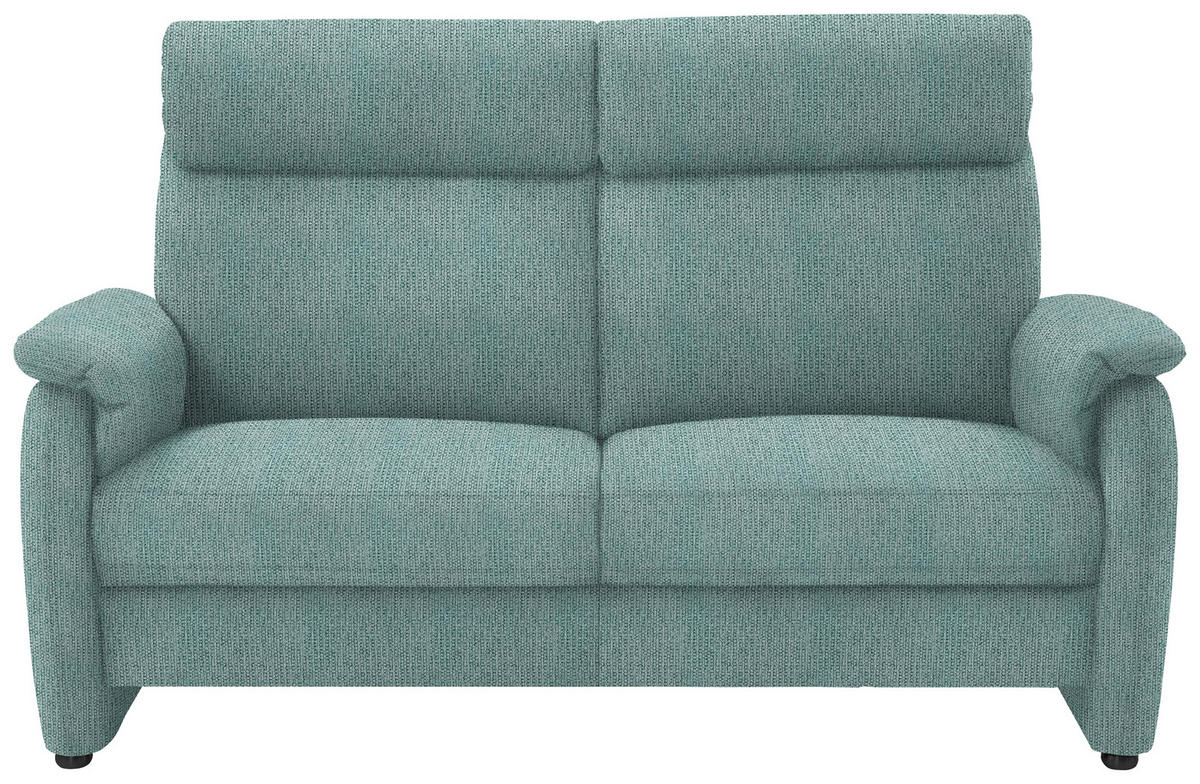 2,5-SITZER in Flachgewebe Salbeigrün  - Salbeigrün/Schwarz, Konventionell, Textil/Metall (178/107/97cm) - Pure Home Comfort