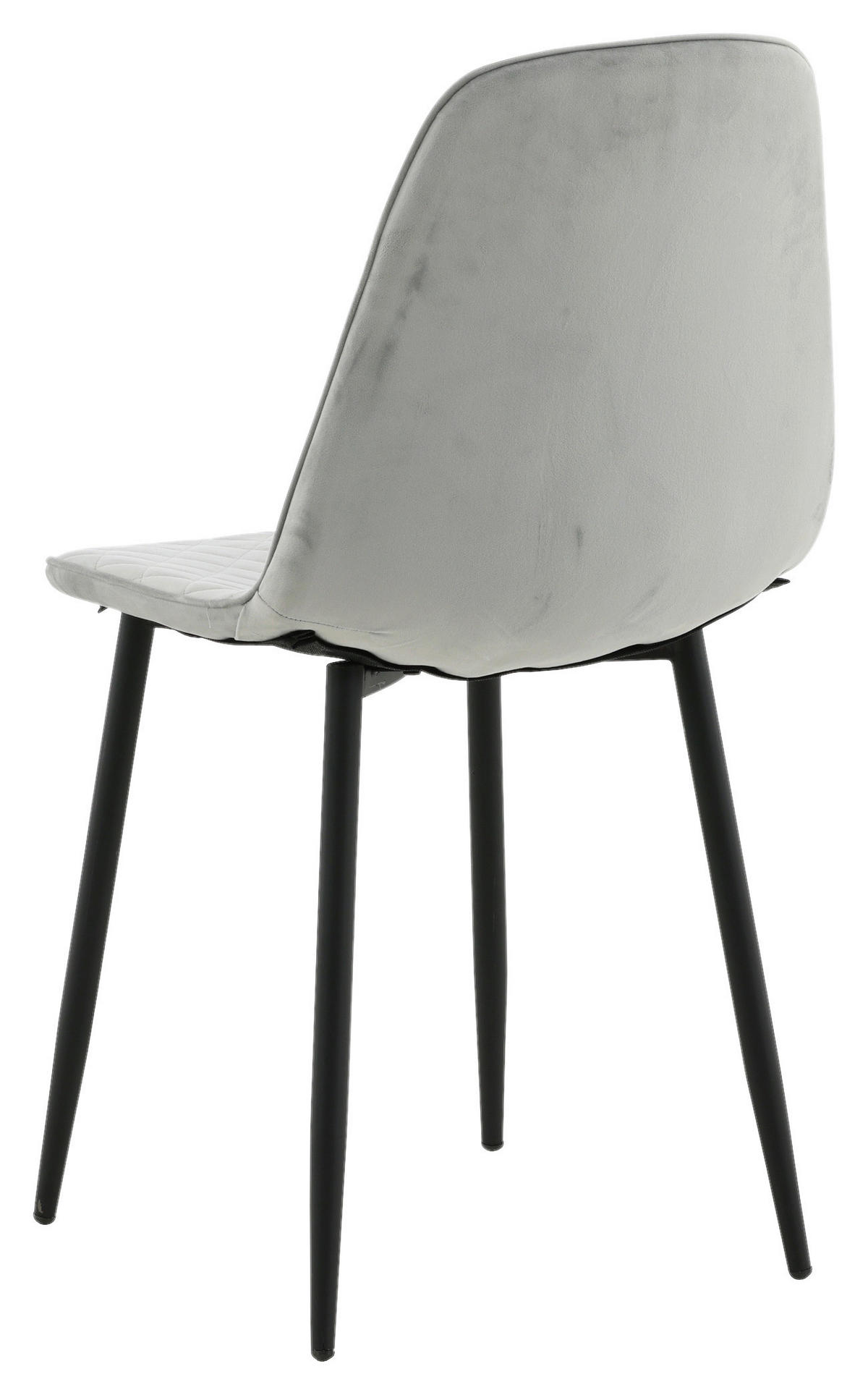 STOLSET 2 styck stål sammet  - grå/svart, Design, metall/textil (44/86/52cm) - Livetastic