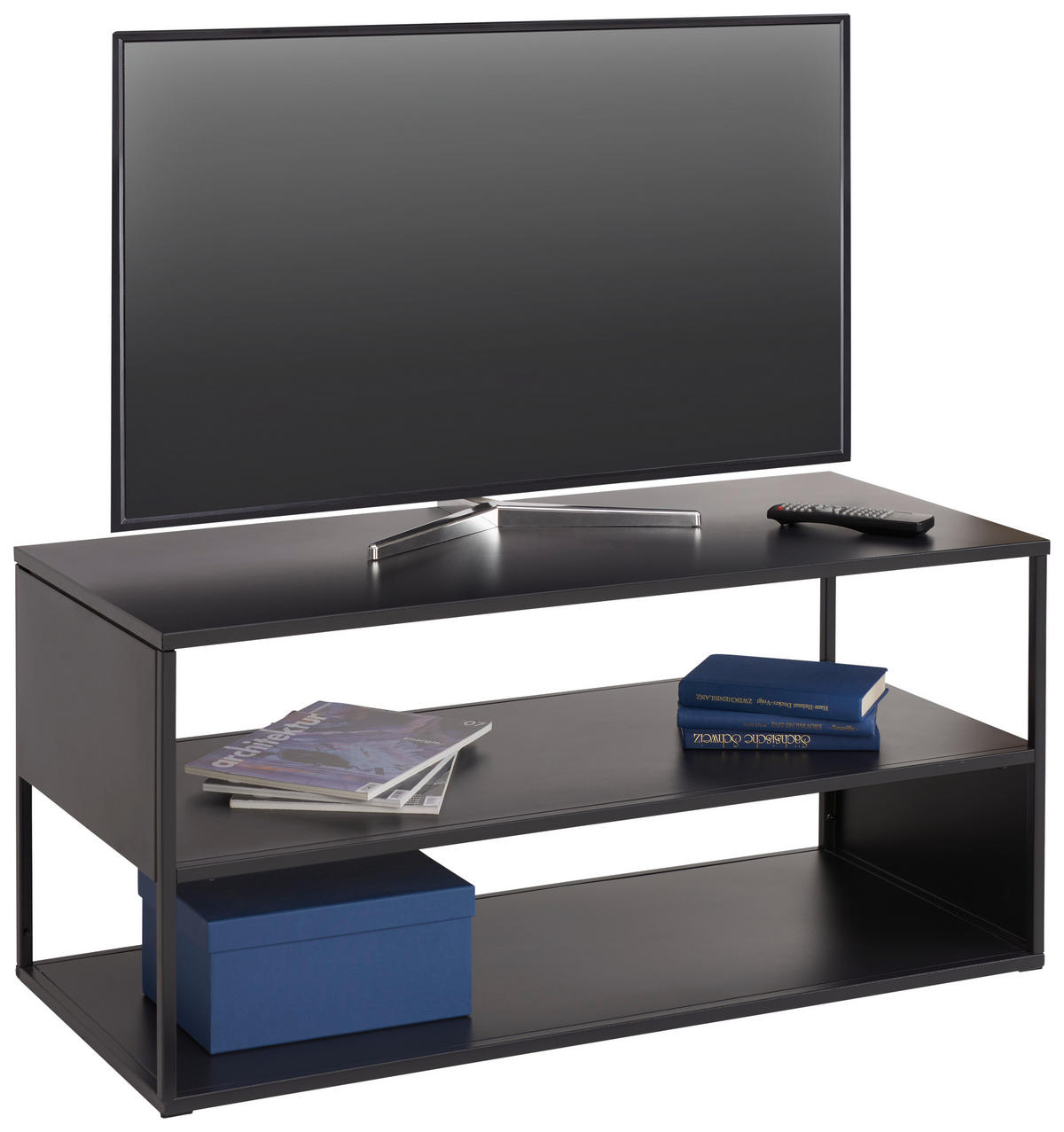 TV-ELEMENT - Schwarz, Trend, Kunststoff/Metall (101,6/45,7/43,2cm) - Carryhome
