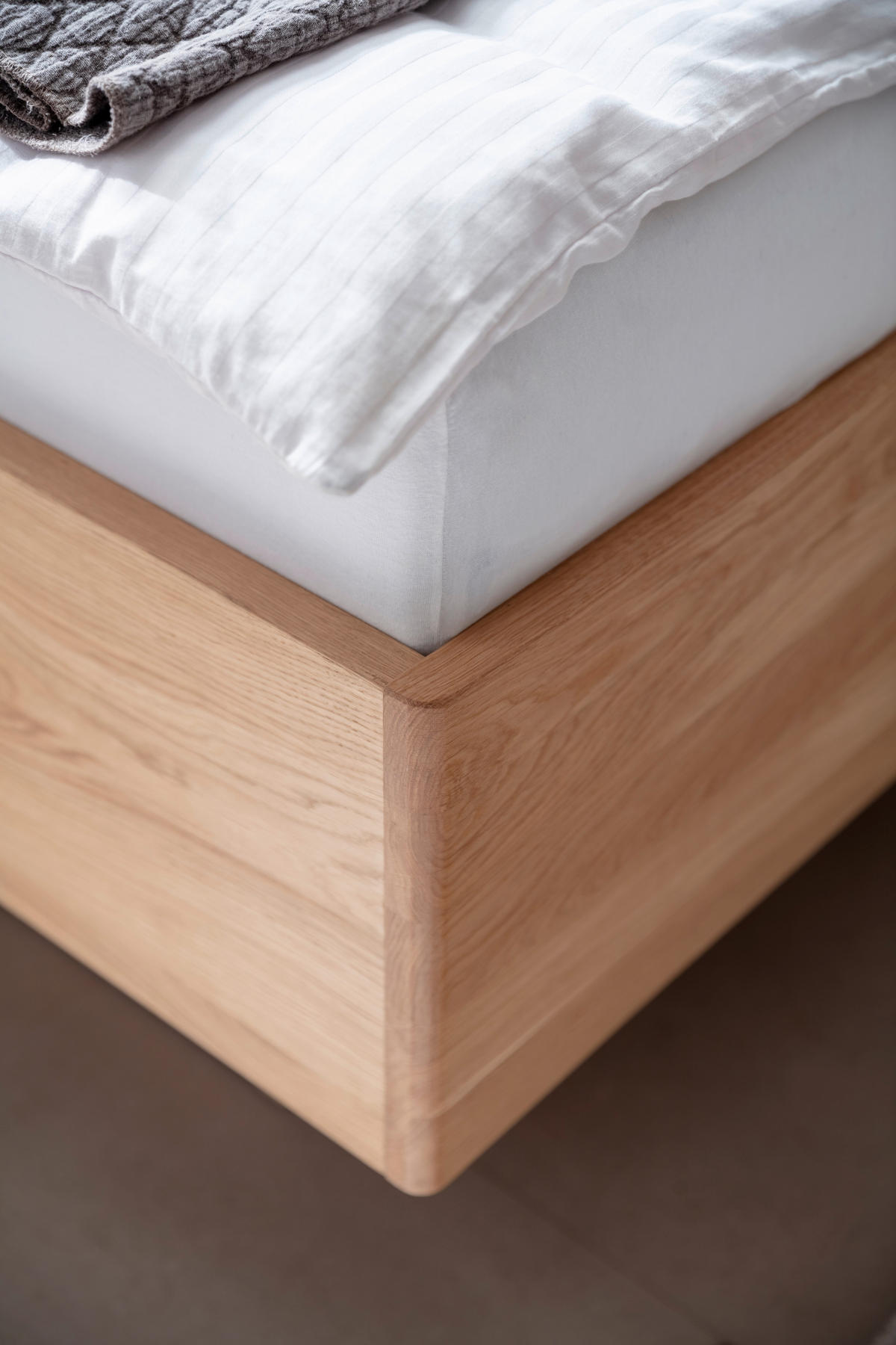 BETT 180/200 cm  in Eiche Bianco  - Eiche Bianco, Natur, Holz (180/200cm) - Linea Natura