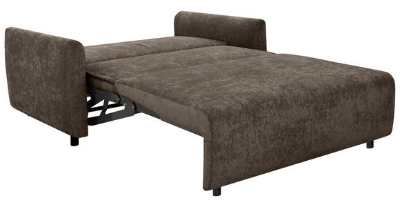 SCHLAFSOFA Chenille Dunkelbraun  - Dunkelbraun/Schwarz, KONVENTIONELL, Kunststoff/Textil (161/90/108cm) - Carryhome