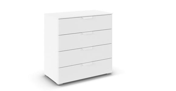 KOMMODE in 80/81/42 cm - Weiß, Design, Holzwerkstoff/Metall (80/81/42cm) - Carryhome