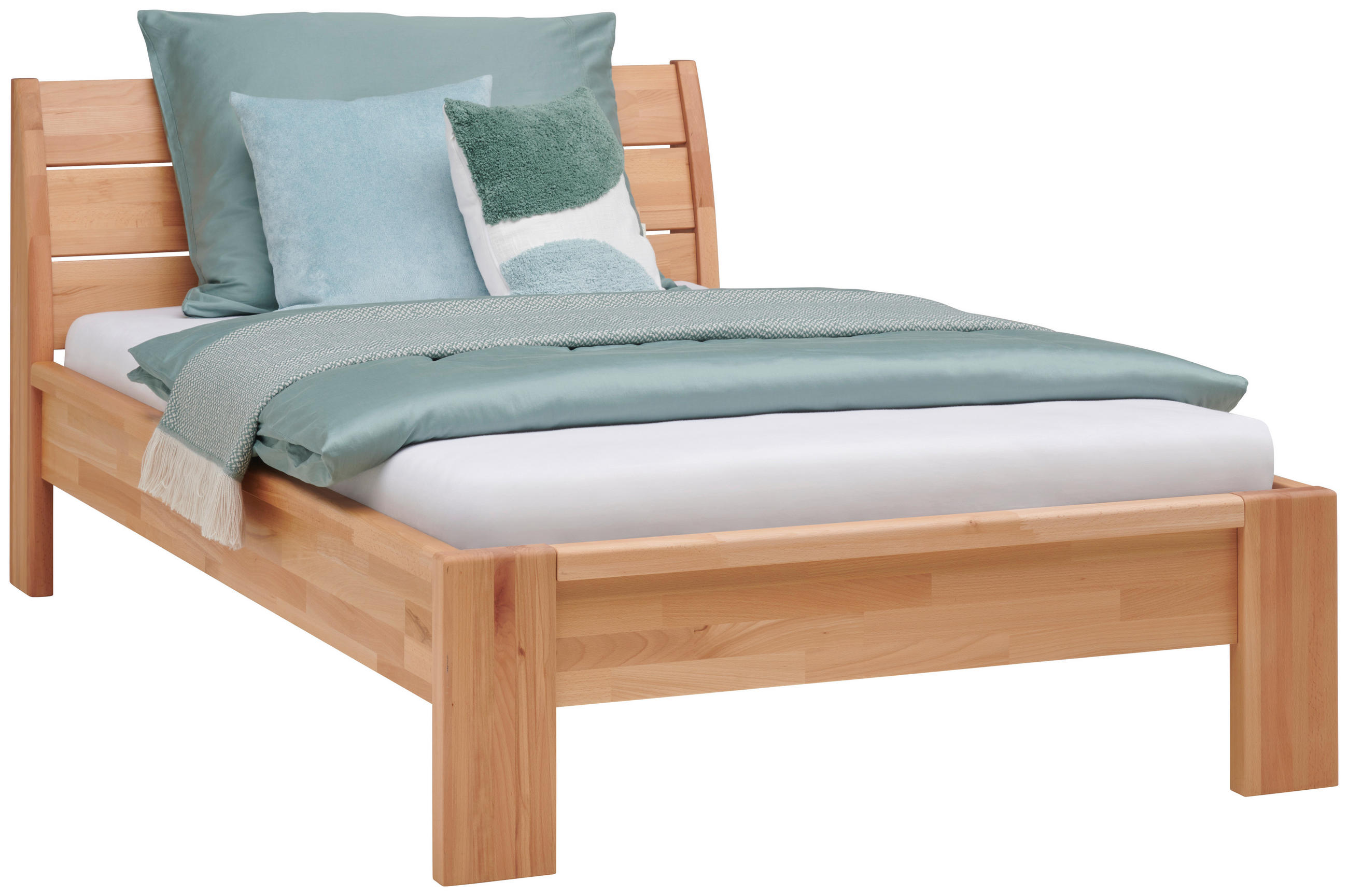 BETT 120/200 cm  in Kernbuche  - Kernbuche, MODERN, Holz (120/200cm) - MID.YOU