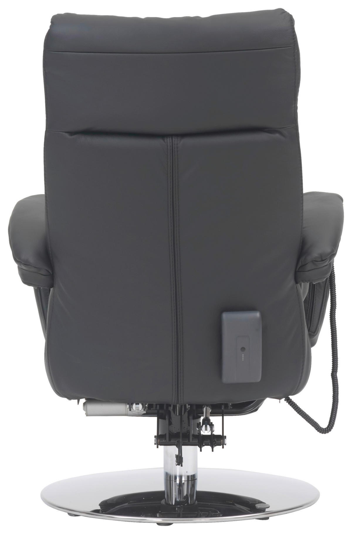 RELAXSESSEL in Leder Schwarz  - Chromfarben/Schwarz, Design, Leder/Metall (72/98/85cm) - Himolla