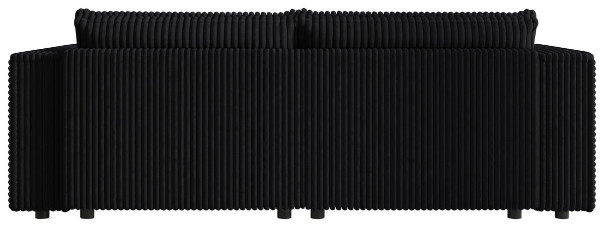SCHLAFSOFA Cord Anthrazit  inkl. Zierkissen, Bettkasten, Schlaffunktion  - Anthrazit/Schwarz, MODERN, Kunststoff/Textil (250/68/104cm) - Xora