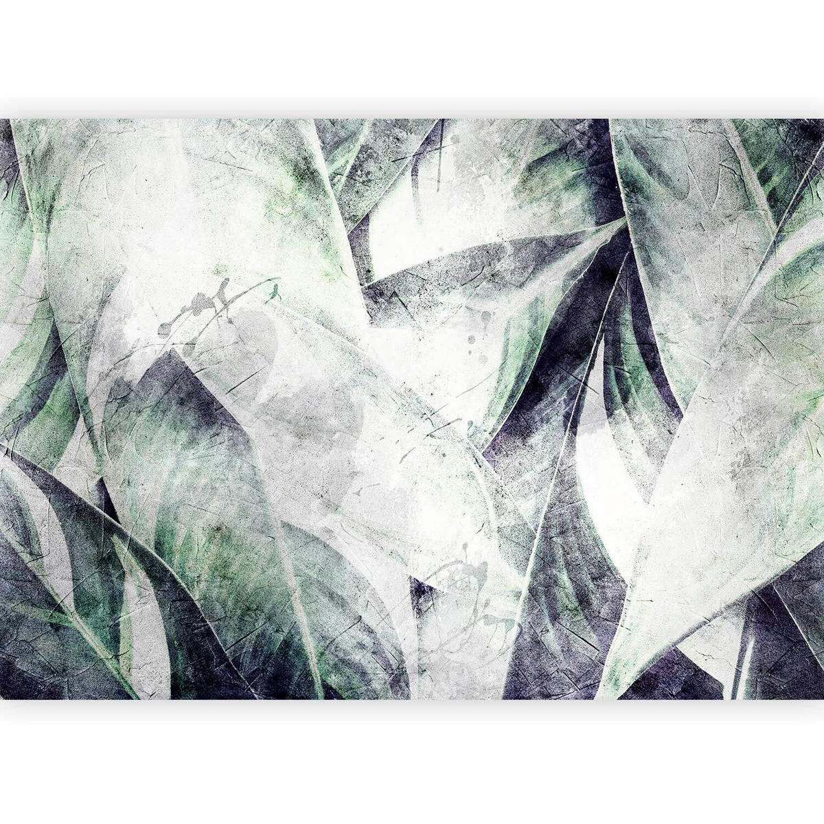 FOTOTAPET 100/70 cm  - gråvit/salviagrön, Lifestyle, textil (100/70cm) - artgeist