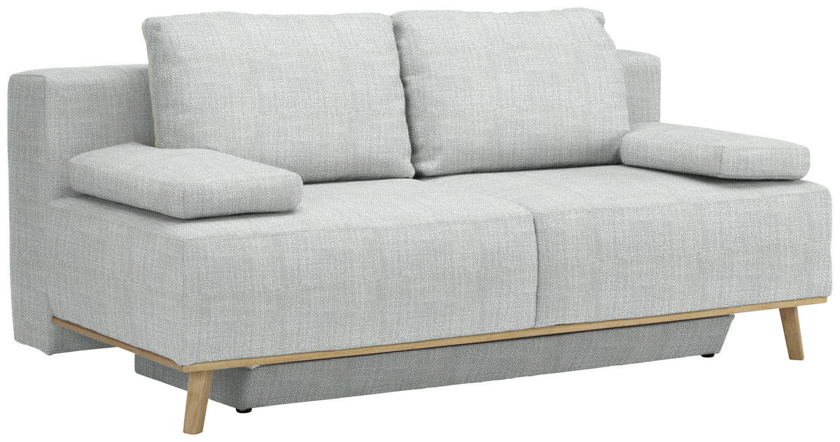 BOXSPRINGSOFA  mit Stoffauswahl, Rücken echt Grau  - Grau, Design, Holz/Textil (203/97/107cm) - Dieter Knoll