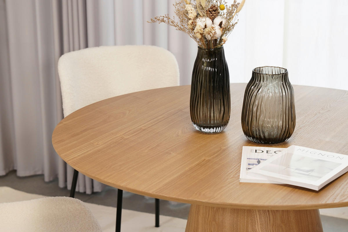 ESSTISCH 120/120/75 cm Echtholz, Nachbildung  Holzwerkstoff, Holz rund Eichefarben  - Eichefarben, Design, Holz/Holzwerkstoff (120/120/75cm) - Xora