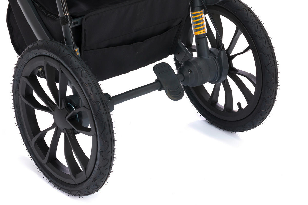 JOGGER Set Jogger Run  - Salbeigrün/Schwarz, Basics, Textil/Metall (125/57/107cm) - Fillikid