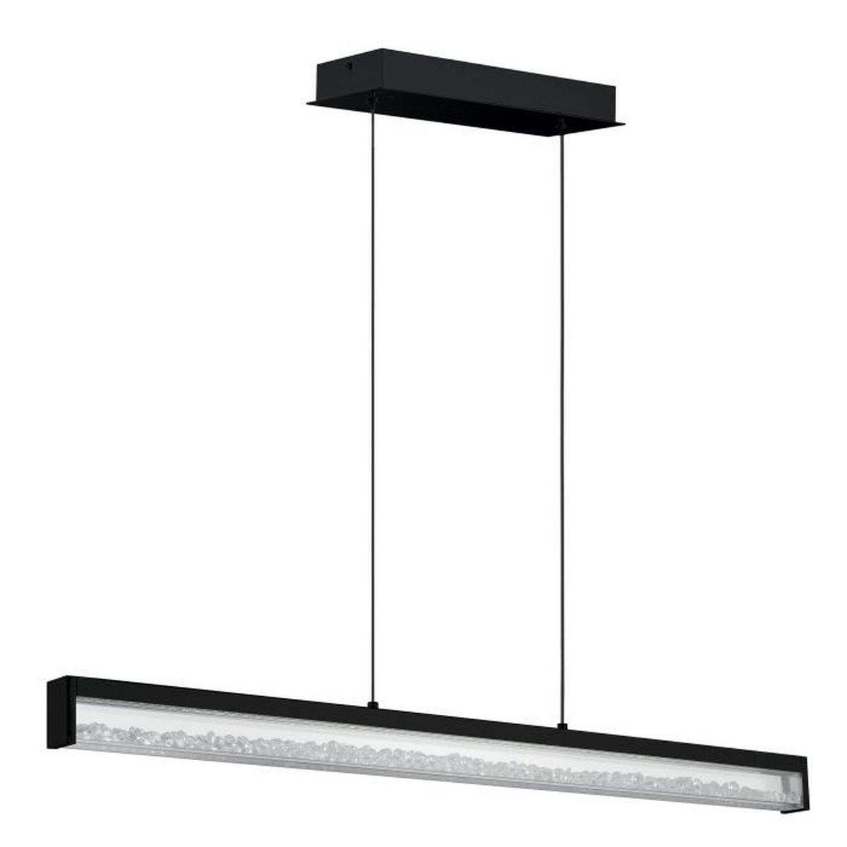 KŘIŠŤÁLOVÉ ZÁVĚSNÉ SVÍTIDLO - černá, Trend, kov/sklo (100/8/110cm)