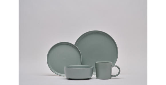 KOMBISERVICE Grün Salerno 16-teilig 4 Personen  - Grün, Trend, Keramik - Novel