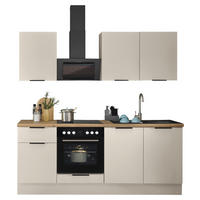 MODULKÖK UTAN VITVAROR   i kashmir  - svart/ek Artisan, Basics, metall/trämaterial (210/211/60cm) - Xora