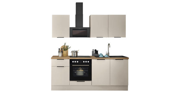 KÜCHENLEERBLOCK   in Kaschmir  - Kaschmir/Schwarz, Basics, Holzwerkstoff/Metall (210/211/60cm) - Xora