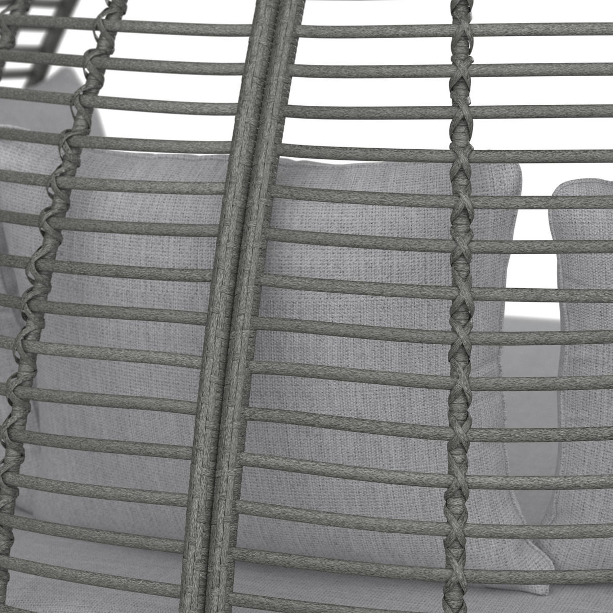 SONNENINSEL 198/168/168 cm Aluminium  - Dunkelgrau/Hellgrau, MODERN, Kunststoff/Textil (198/168/168cm) - Ambia Garden