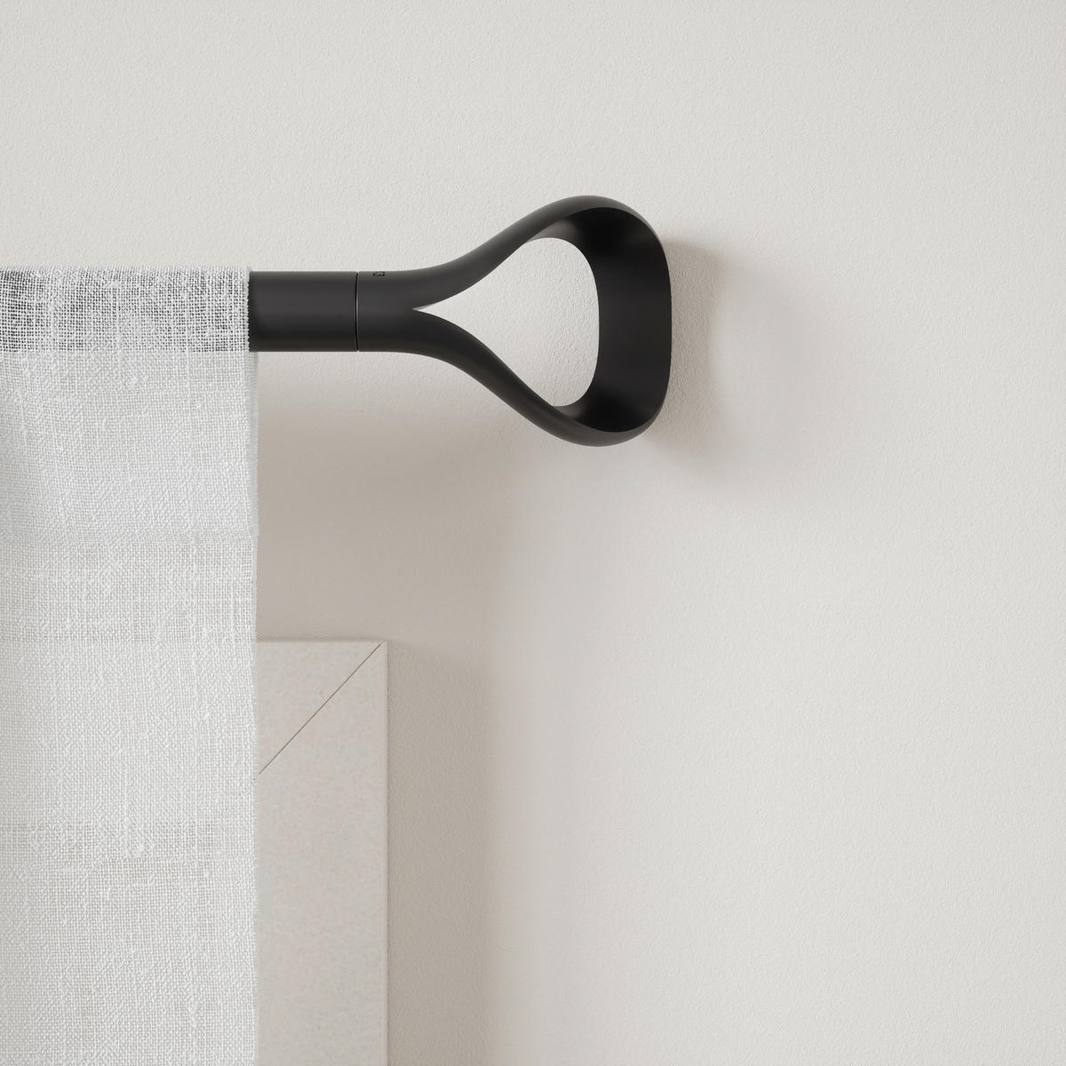 VORHANGSTANGENSET  107-305 cm  - Schwarz, KONVENTIONELL, Kunststoff/Metall (107-305cm) - Umbra