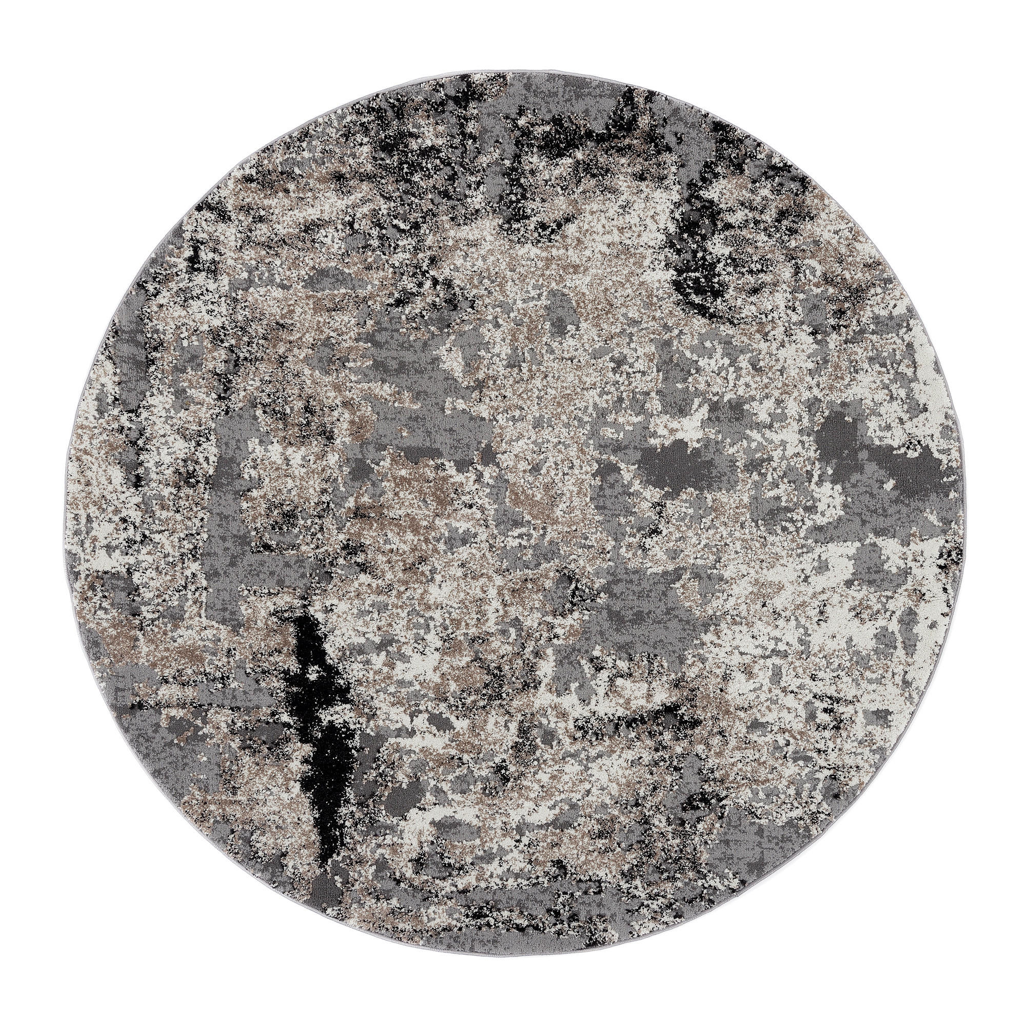 VINTAGE-TEPPICH 200 cm Timeline Quantum Hellgrau rund  - Hellgrau, Design, Textil (200cm) - Novel