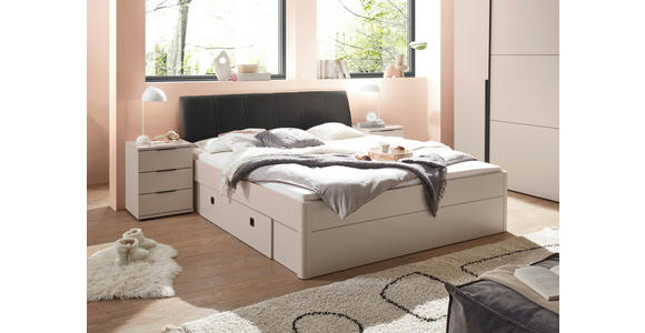 BETT 180/200 cm  in Graphitfarben, Kaschmir  - Kaschmir/Graphitfarben, KONVENTIONELL, Holzwerkstoff/Textil (180/200cm) - Carryhome