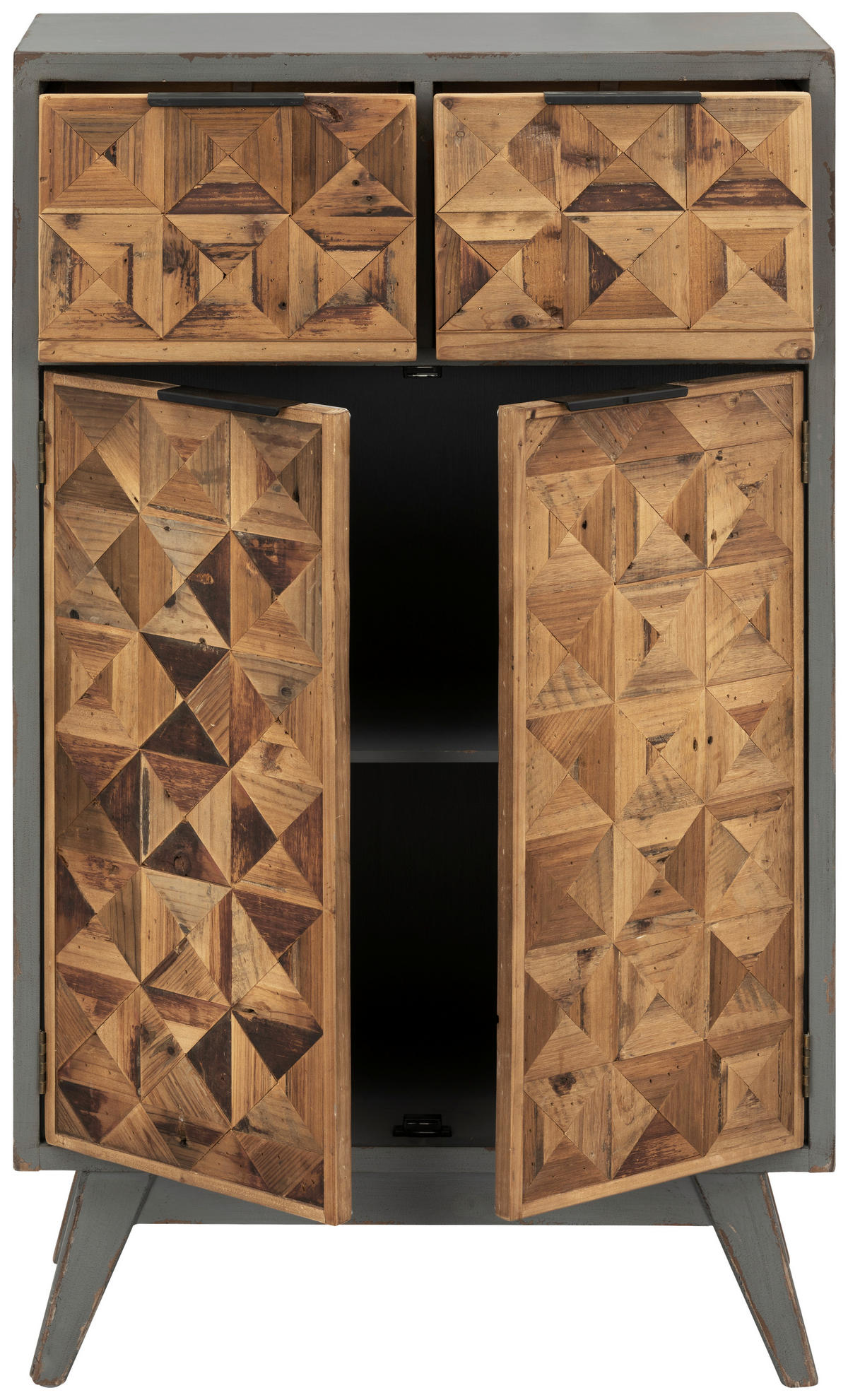 HIGHBOARD  in 64.5/109/33.5 cm  - Multicolor/Schwarz, KONVENTIONELL, Holz/Holzwerkstoff (64.5/109/33.5cm) - Livetastic