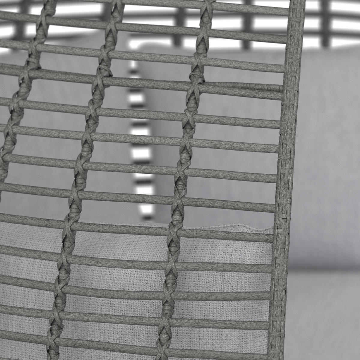 SONNENINSEL 198/168/168 cm Aluminium  - Dunkelgrau/Hellgrau, MODERN, Kunststoff/Textil (198/168/168cm) - Ambia Garden