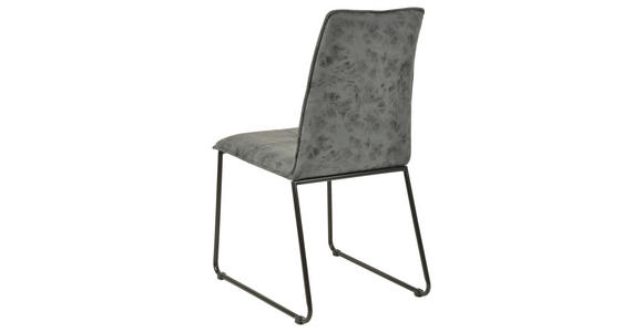 STUHL in Metall, Textil Greige, Schwarz - Greige/Schwarz, Design, Textil/Metall (48/90/57cm) - Hom`in