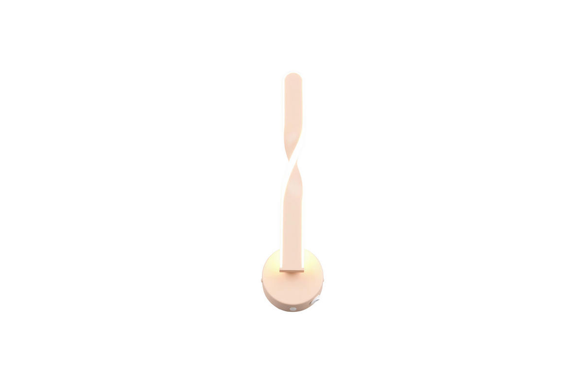 LED-WANDLEUCHTE - Sandfarben/Weiss, Design, Kunststoff/Metall (45,5/12/15cm)