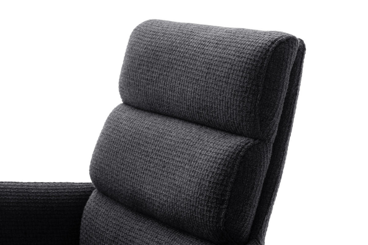 BARHOCKER in Metall, Textil Anthrazit, Edelstahlfarben  - Edelstahlfarben/Anthrazit, Design, Textil/Metall (54/84/52cm) - Dieter Knoll