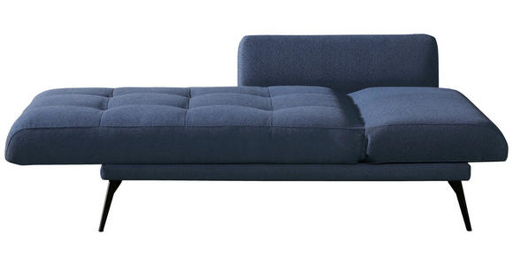 RÉCAMIERE Amira in Dunkelblau  - Schwarz/Dunkelblau, KONVENTIONELL, Textil/Metall (200/85/106cm) - Novel