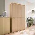 SCHUHSCHRANK 109,2/191,9/34,9 cm  - Eichefarben/Grau, MODERN, Holzwerkstoff/Kunststoff (109,2/191,9/34,9cm) - Carryhome