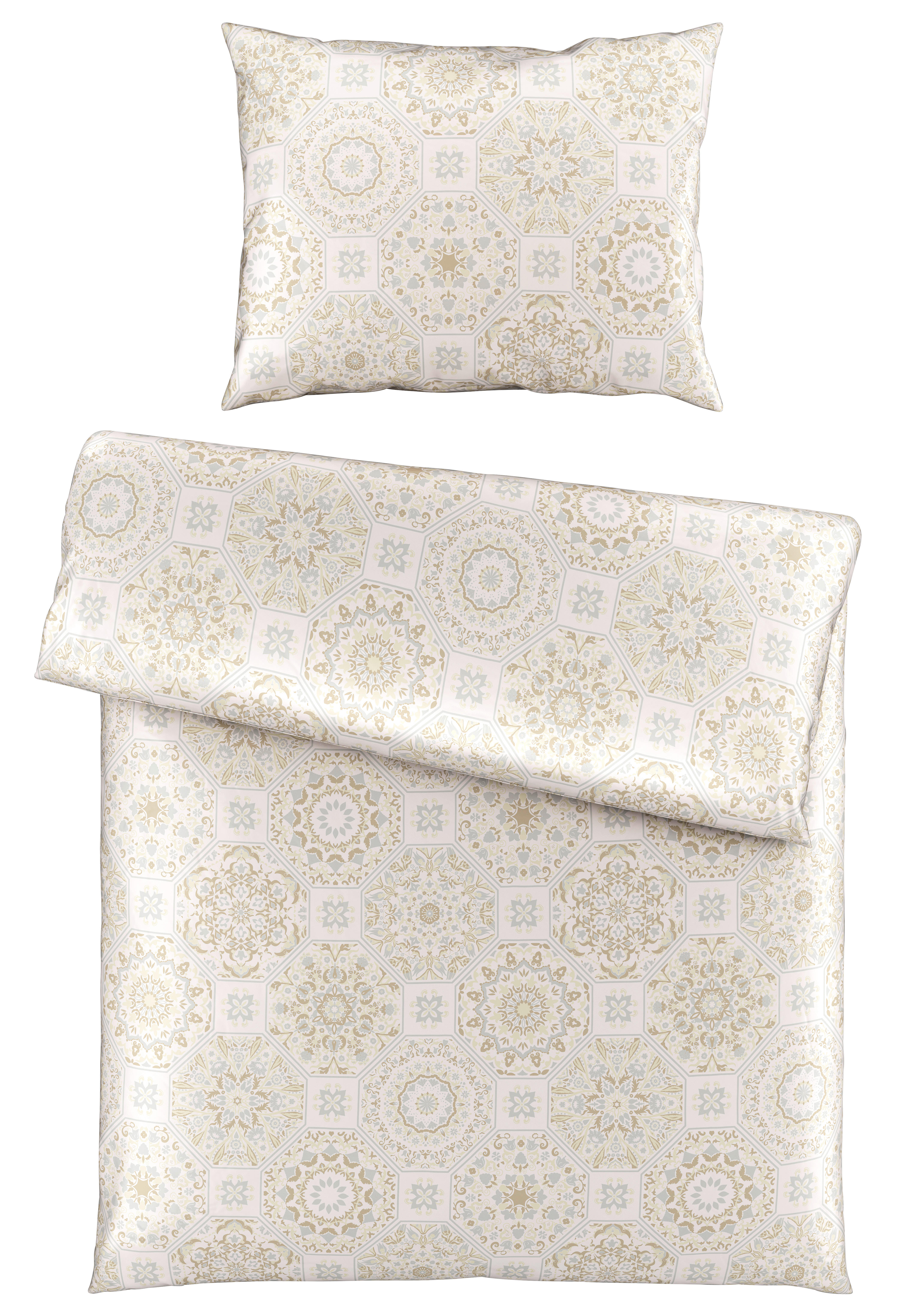 POVLEČENÍ, satén, šedá, béžová, 140/200 cm - šedá/béžová, Konvenční, textil (140/200cm) - Esposa