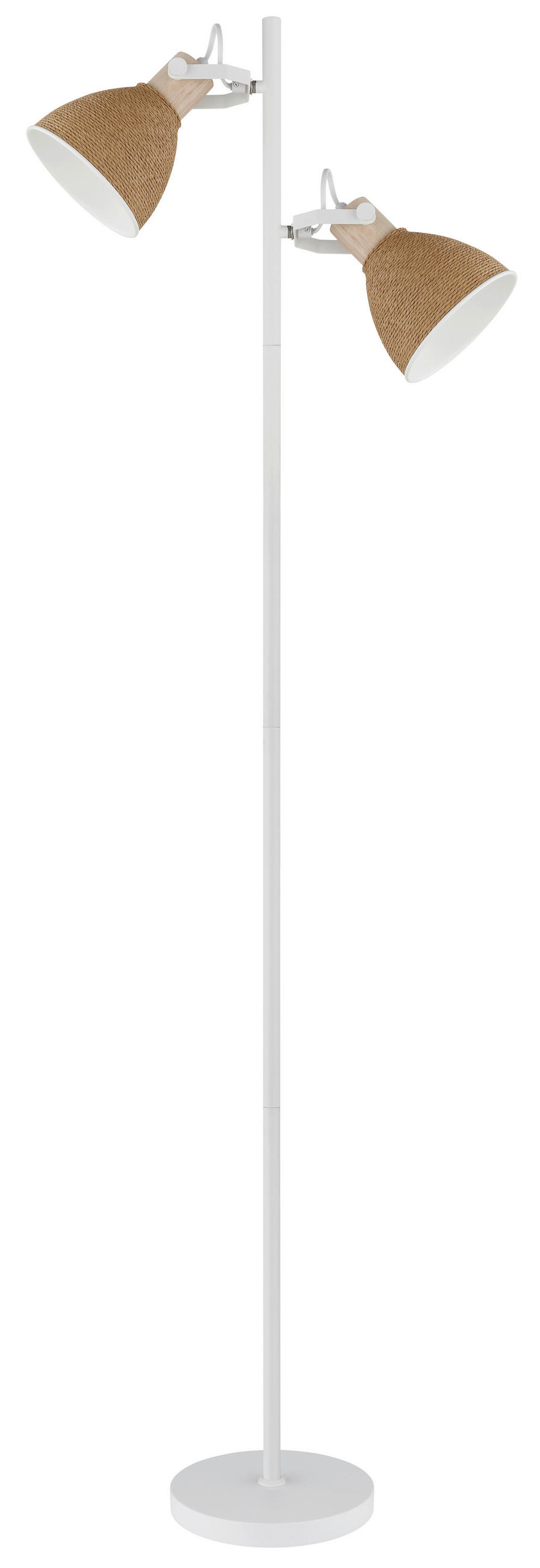 STEHLEUCHTE Lyndon 32,5/25/158,5 cm   - Braun/Weiß, Natur, Holz/Papier (32,5/25/158,5cm) - Globo