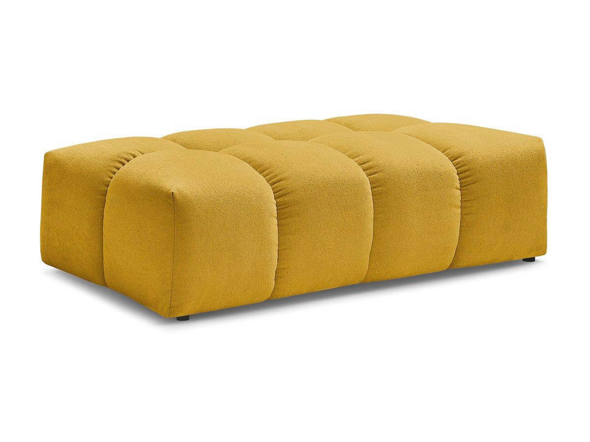 HOCKER EVEREST Struktur Gelb  - Gelb/Schwarz, MODERN, Kunststoff/Textil (140/70/40cm)