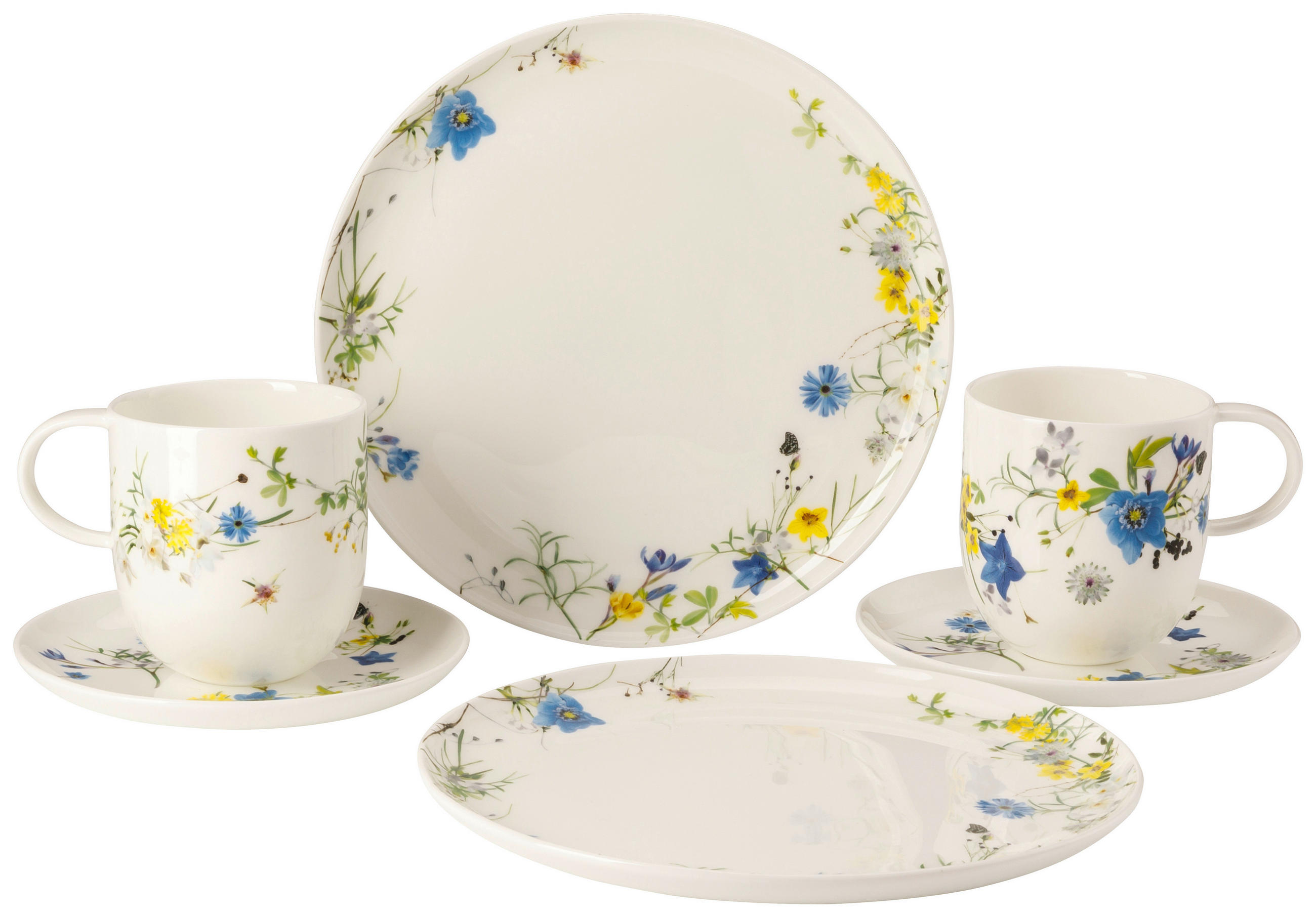 FRÜHSTÜCKSSERVICE Brillance Fleurs des Alpes 6-teilig  - Multicolor, Basics, Keramik - Rosenthal