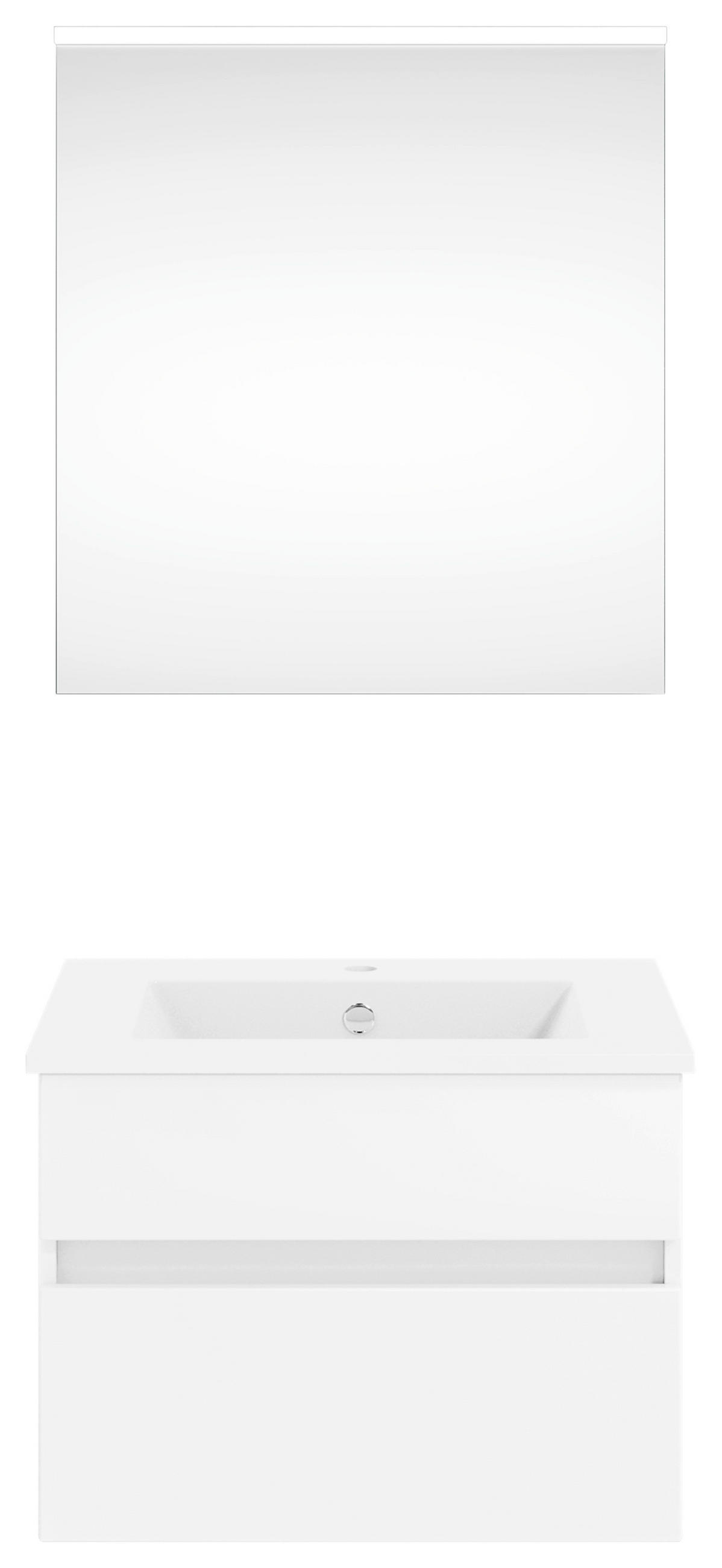 BADEZIMMER  in 62 cm  - Weiß Hochglanz/Weiß, KONVENTIONELL, Holzwerkstoff (62cm) - Puris