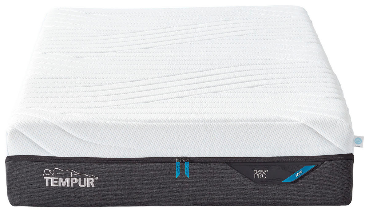 MATRATZE PRO SOFT Pro® Coolquilt 90/200 cm Höhe ca. 23 cm  - Anthrazit/Weiß, Basics, Textil (90/200cm) - Tempur